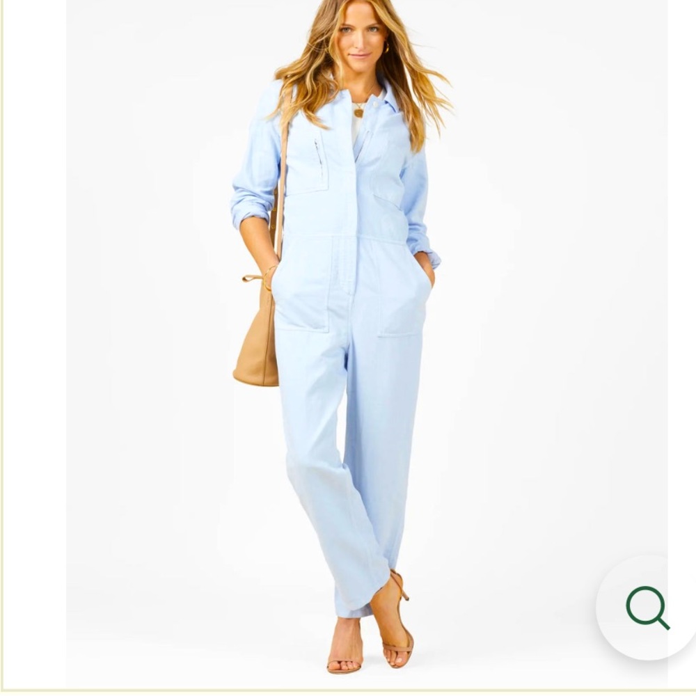 Outerknown Station Jumpsuit Heather Blue NWT